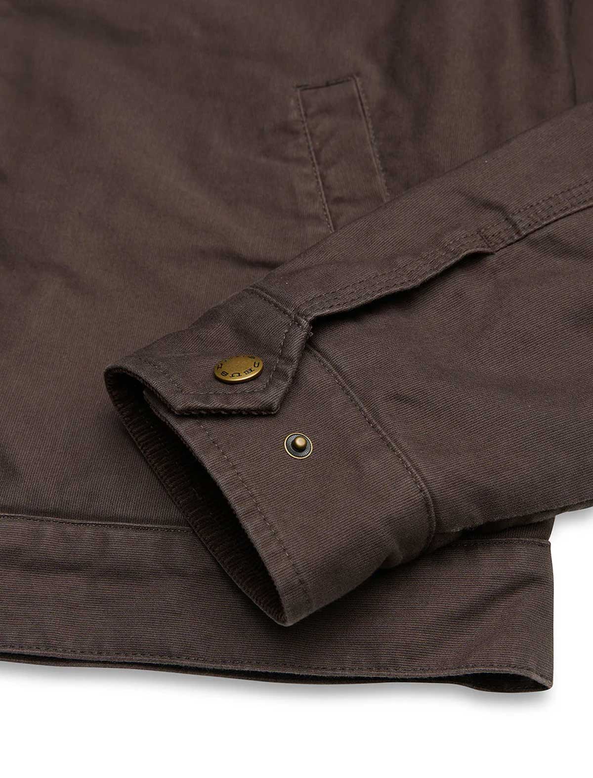 Deus Ex Machina Super Stitious Jacket Chocolate Brown Sleeve Detail