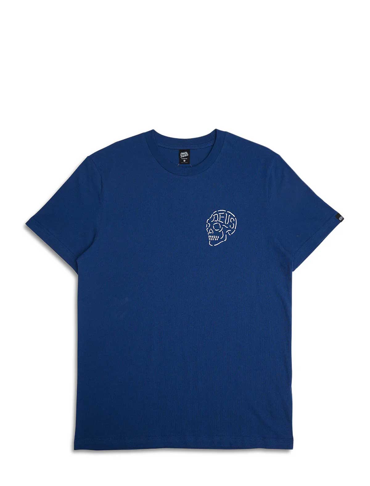 Deus Ex Machina Classics Venice Skull Tee Mechanic Blue Front