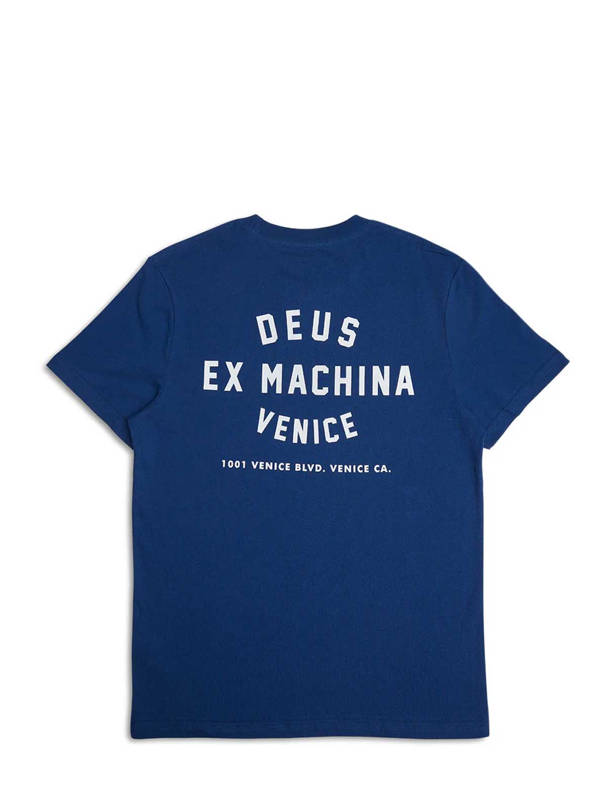 Deus Ex Machina Classics Venice Skull Tee Mechanic Blue Back