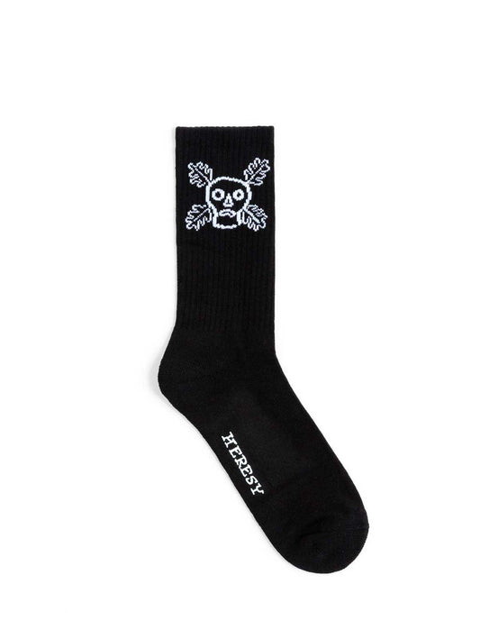 Heresy Green Man Socks Black