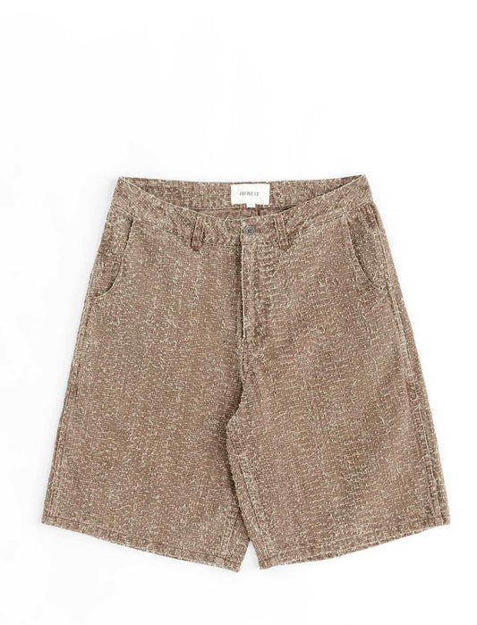 Heresy Brown shorts on a white background
