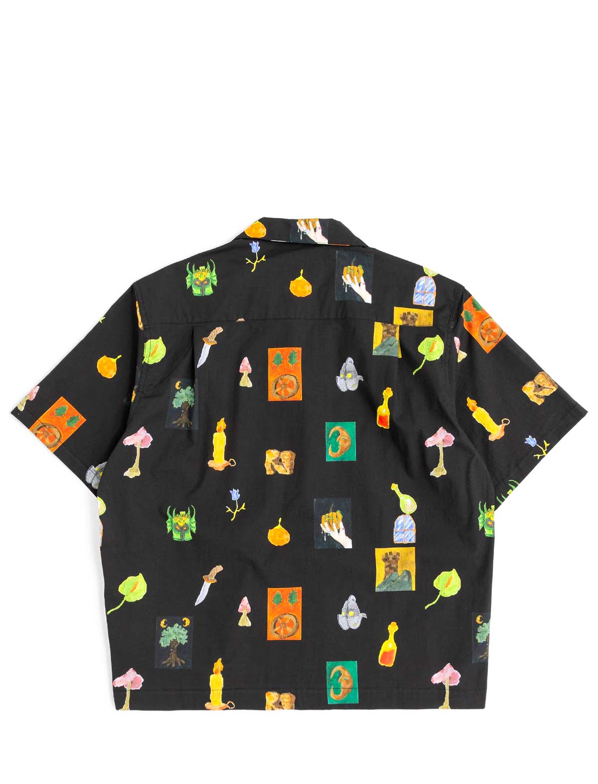 Heresy Motley Shirt with pattern on a white background