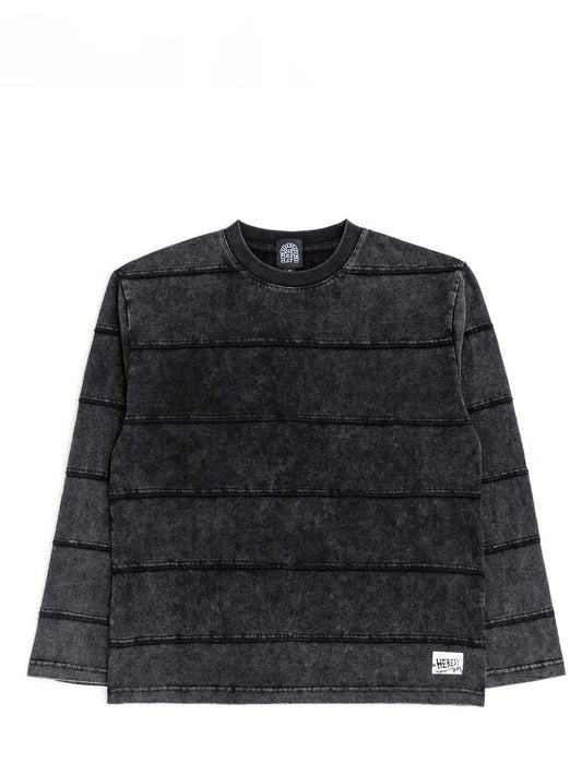 Heresy Black denim long-sleeve shirt on a white background