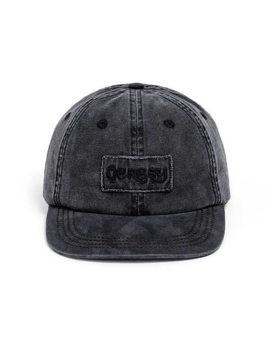 Heresy tolk Black cap with a logo on a white background