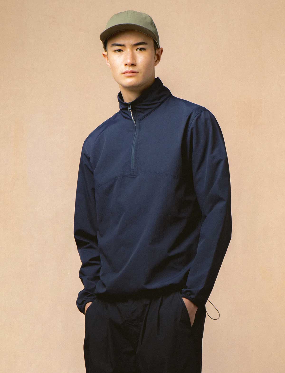 Kestin Aberfeldy Windbreaker Ripstop Navy Model Front