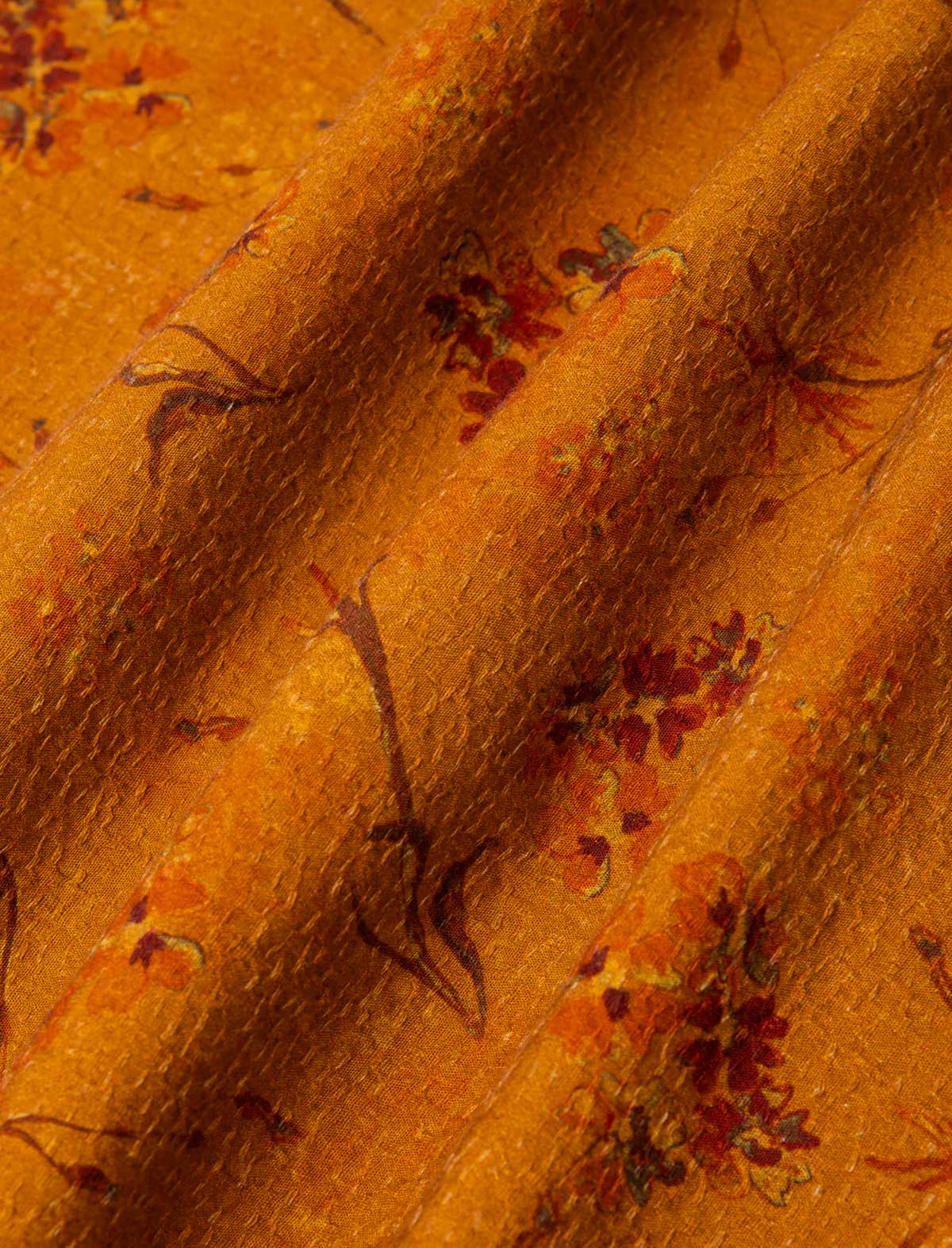 Kestin Crammond Shirt Orange Floral Print