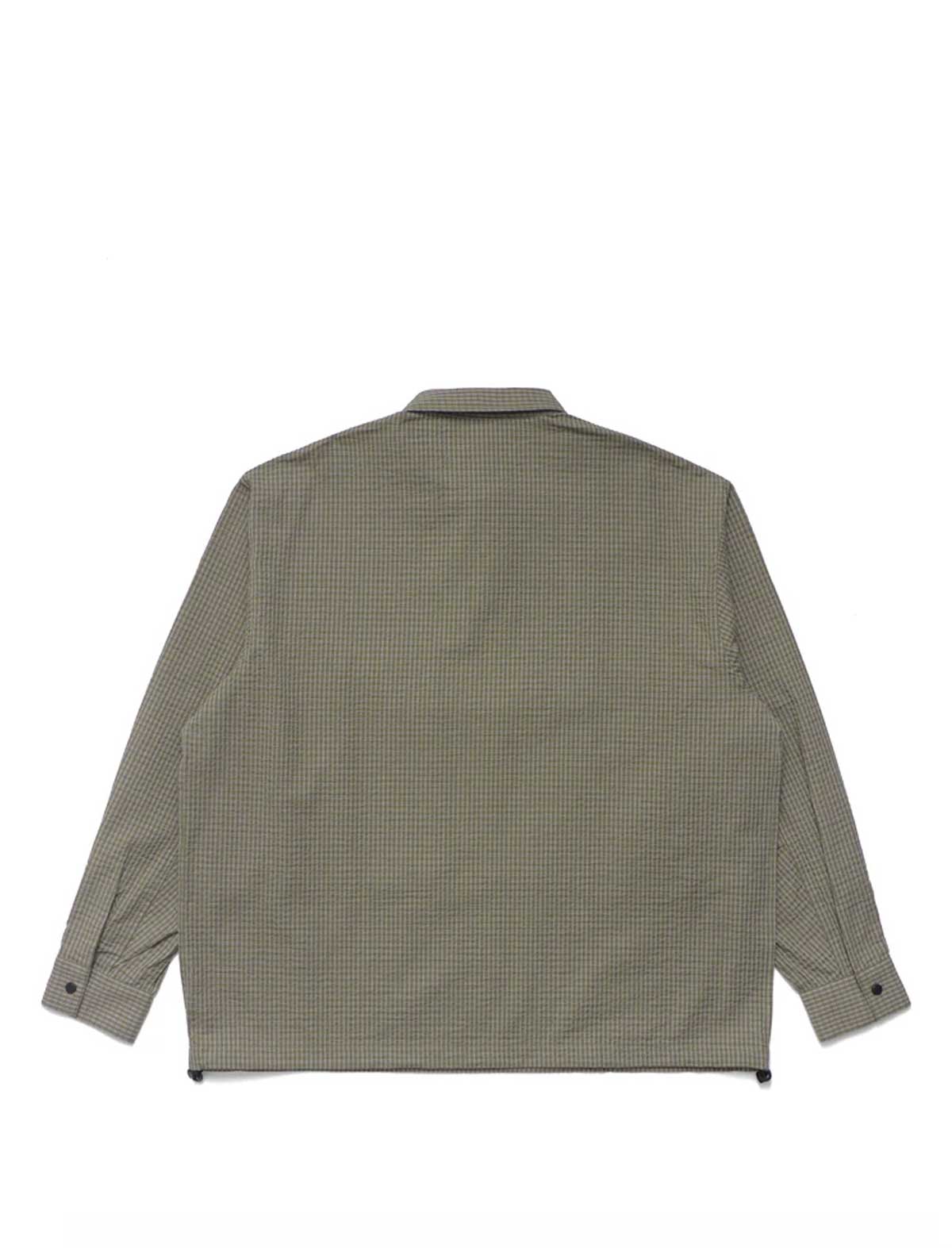 Metalwood Plaid Green Overshirt on a white background