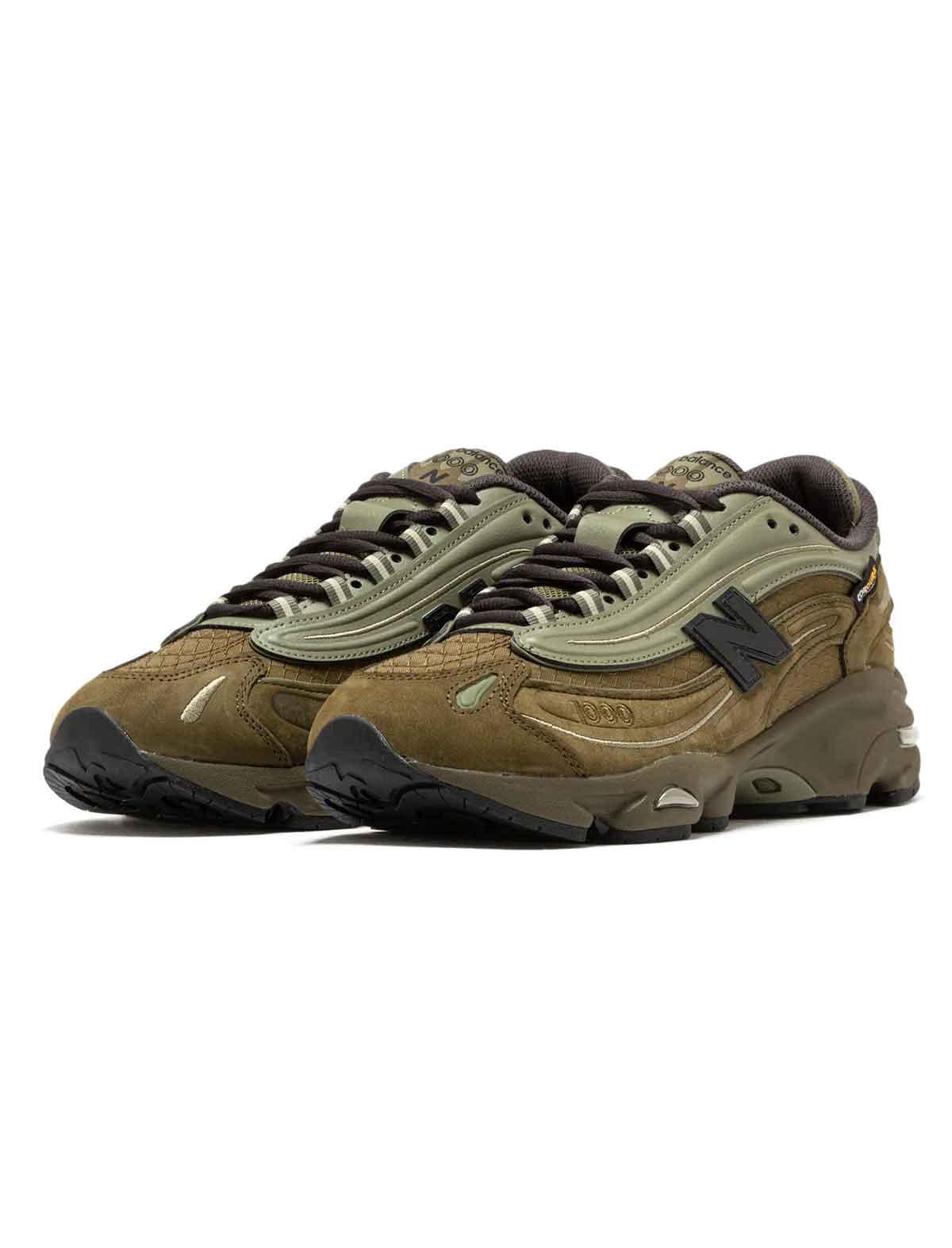 New Balance M1000NBU Cordura Woodland/Olive pair angled from front