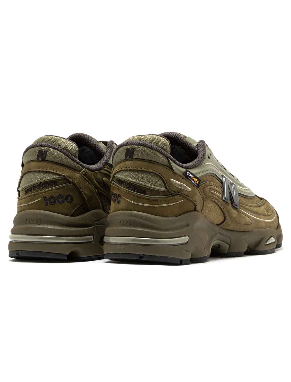 New Balance M1000NBU Cordura Woodland/Olive angled rear shot