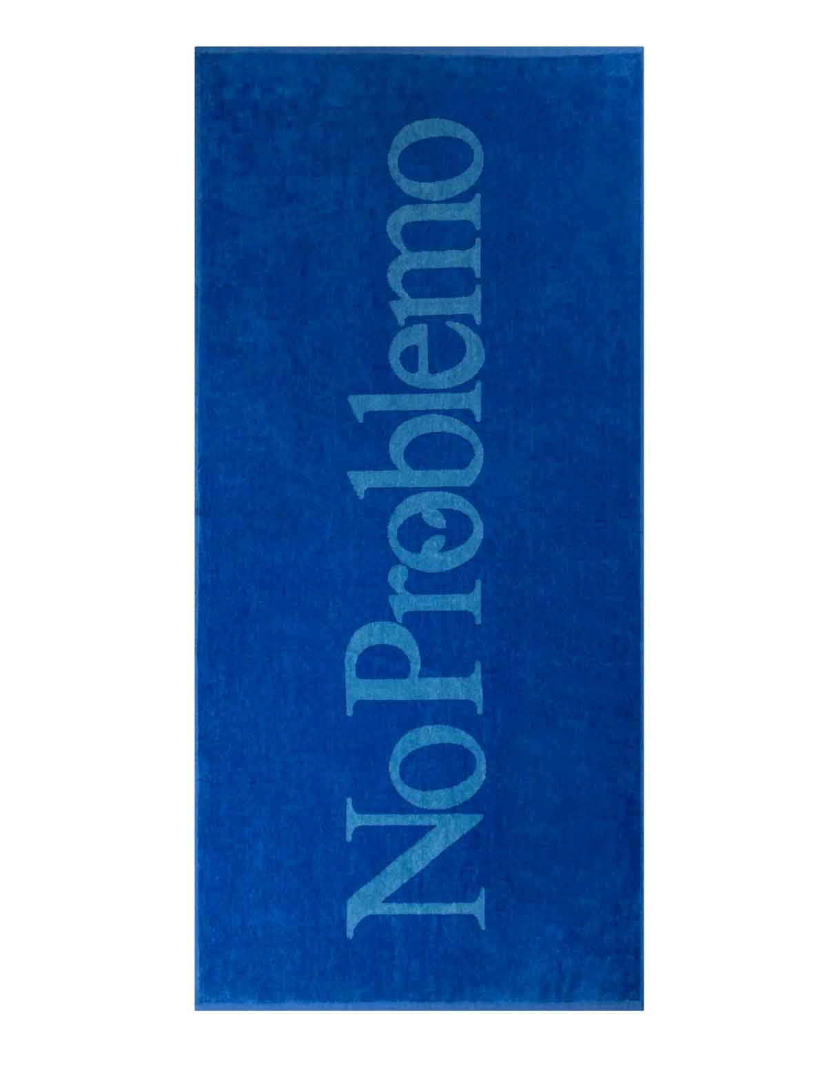 No Problemo Beach Towel Blue Front