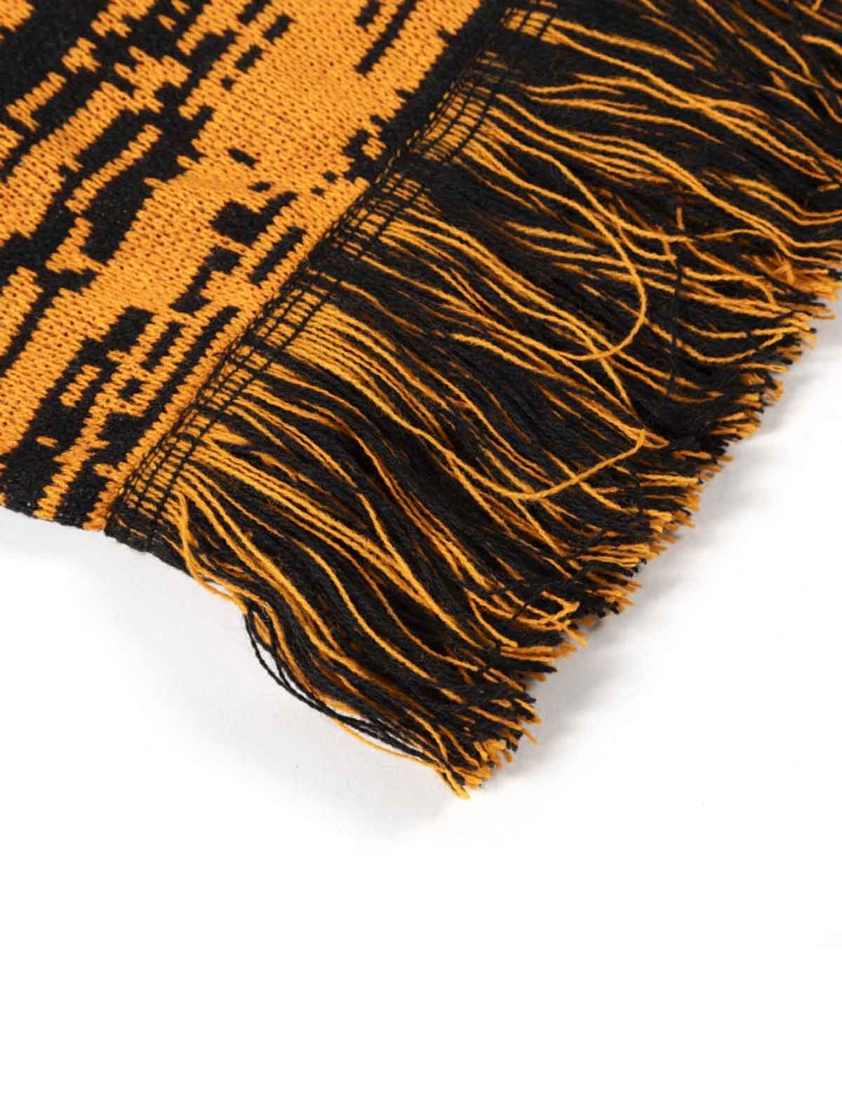 no problemo glitch scarf in orange close up