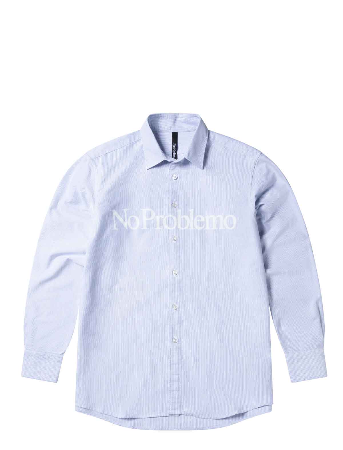 No Problemo LS Stripe Shirt Blue Front