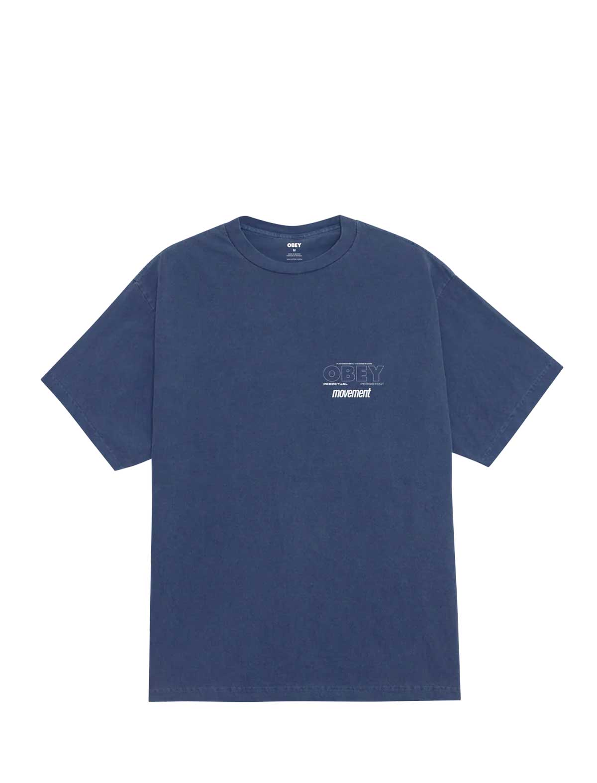 obey Blue t-shirt with a logo on the chest against a white background