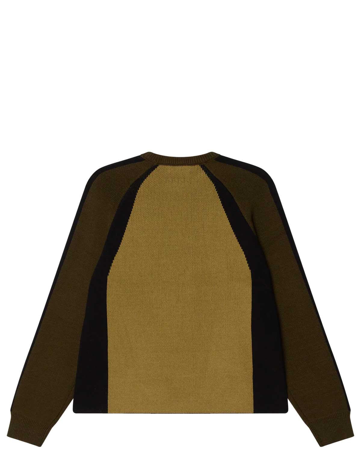 Obey Raglan Crew Neck Sweater Mermaid Green Multi