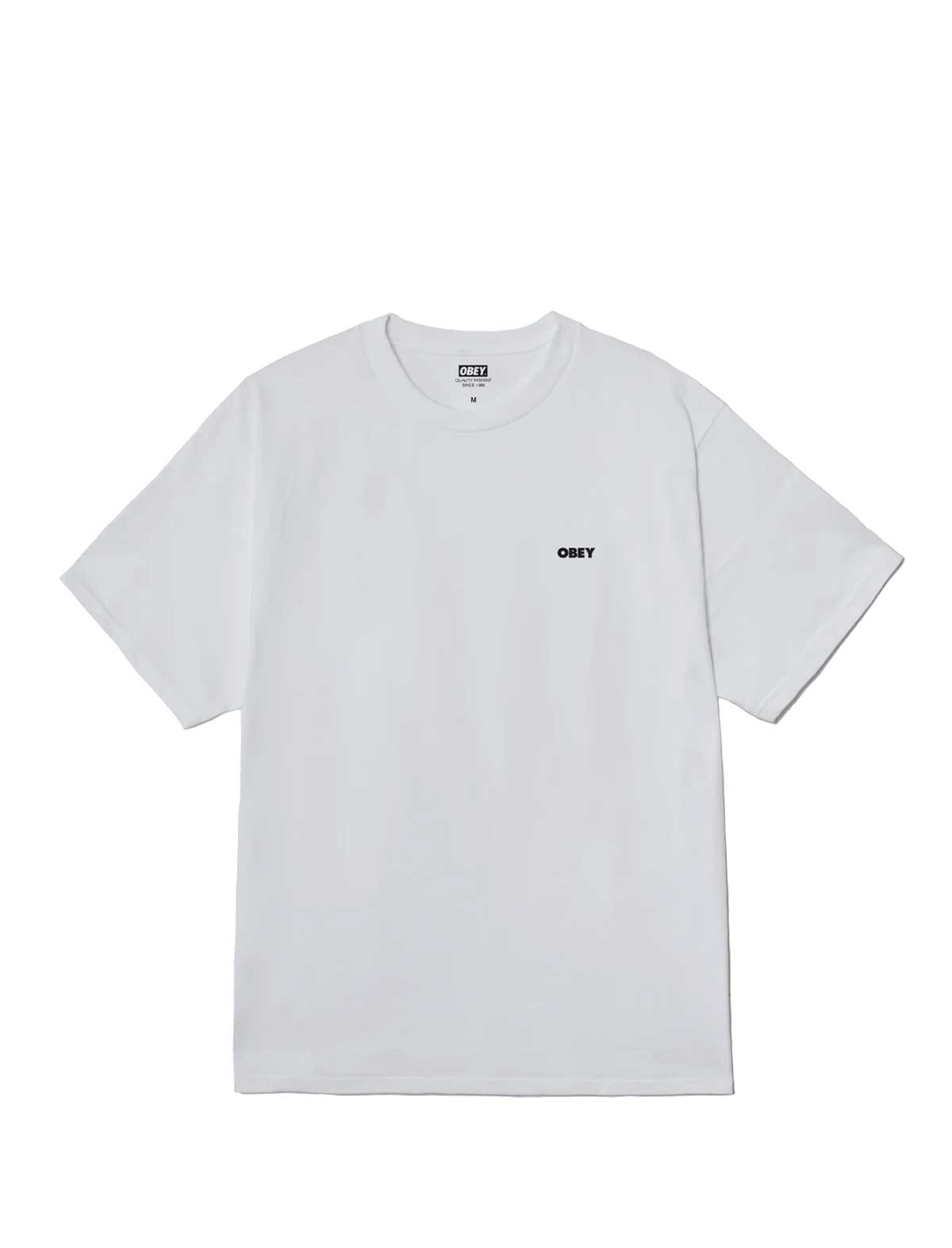 obey white t-shirt on a white background