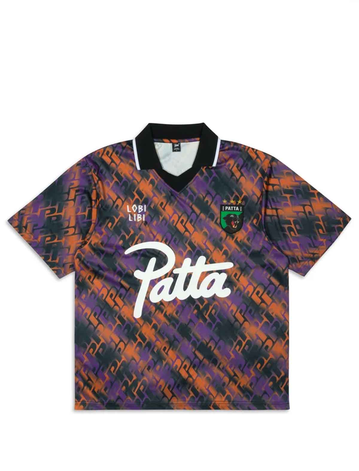 Patta All Over P Football Jersey in Pansy, in store at Patina Leicester