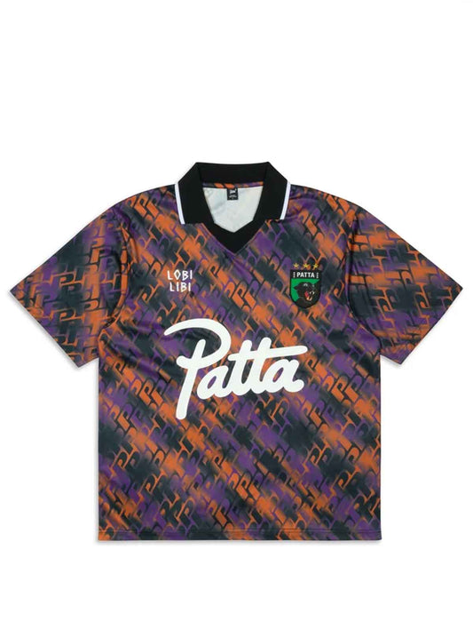 Patta All Over P Football Jersey in Pansy, in store at Patina Leicester
