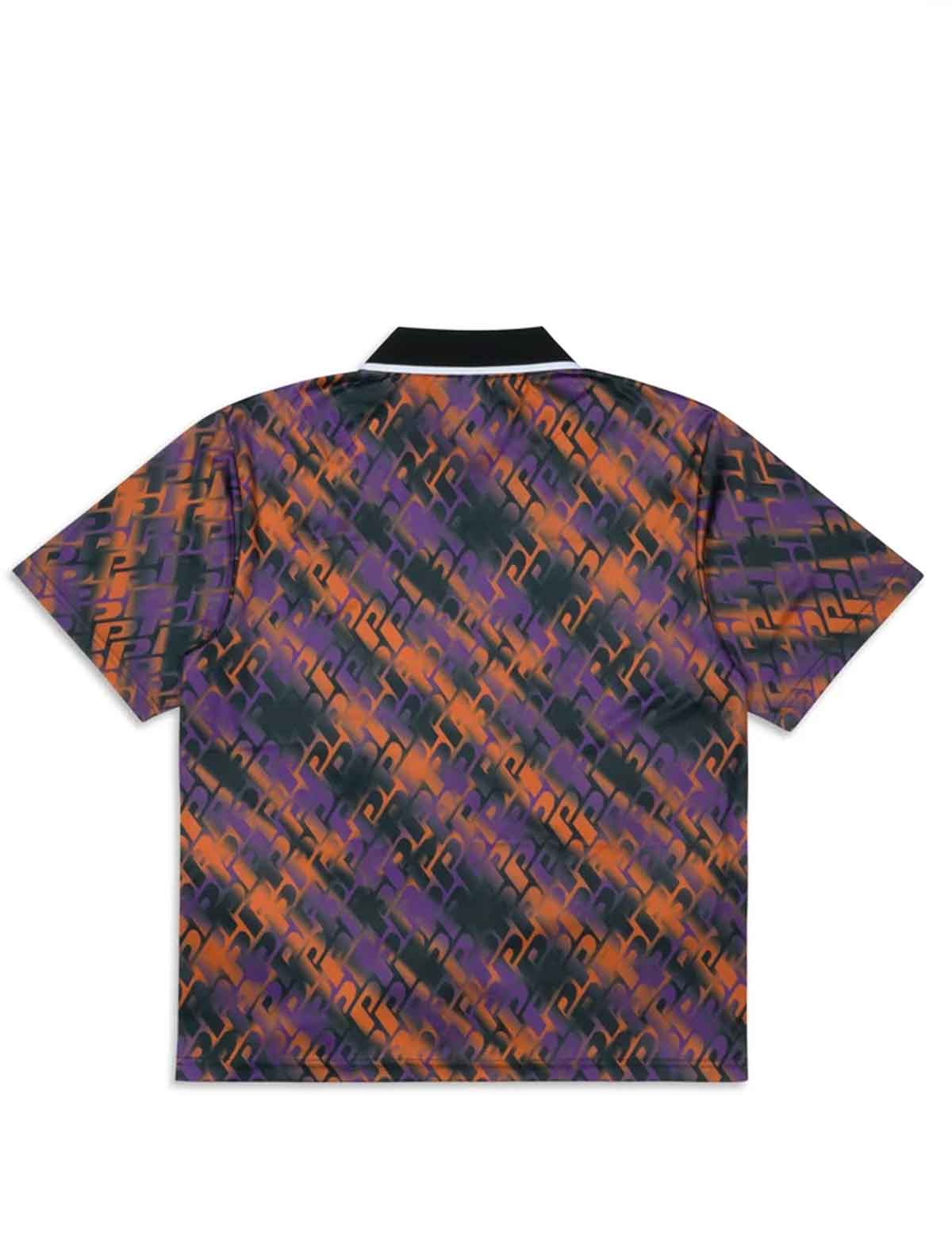 Purple and orange Patta football jersey with all-over print