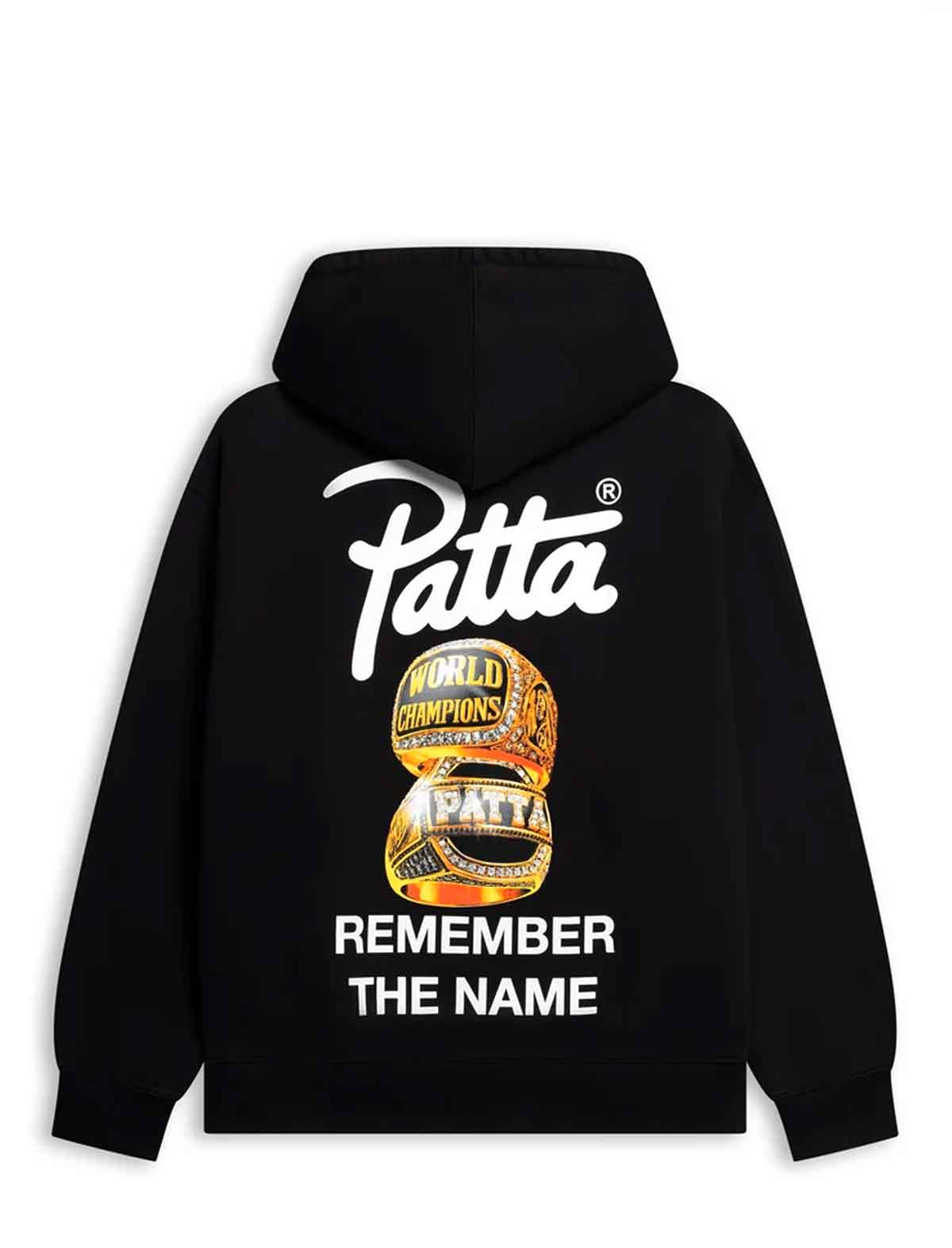 Patta Championship Hooded Sweater in Black, in store at Patina Leicester