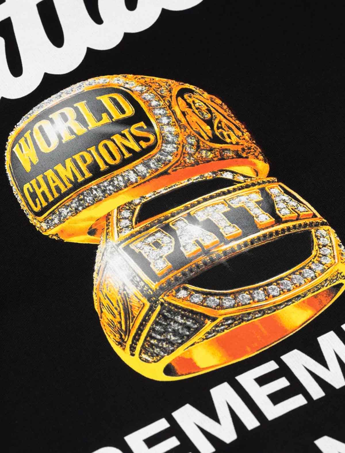 Patta Championship Hooded Sweater Black detail