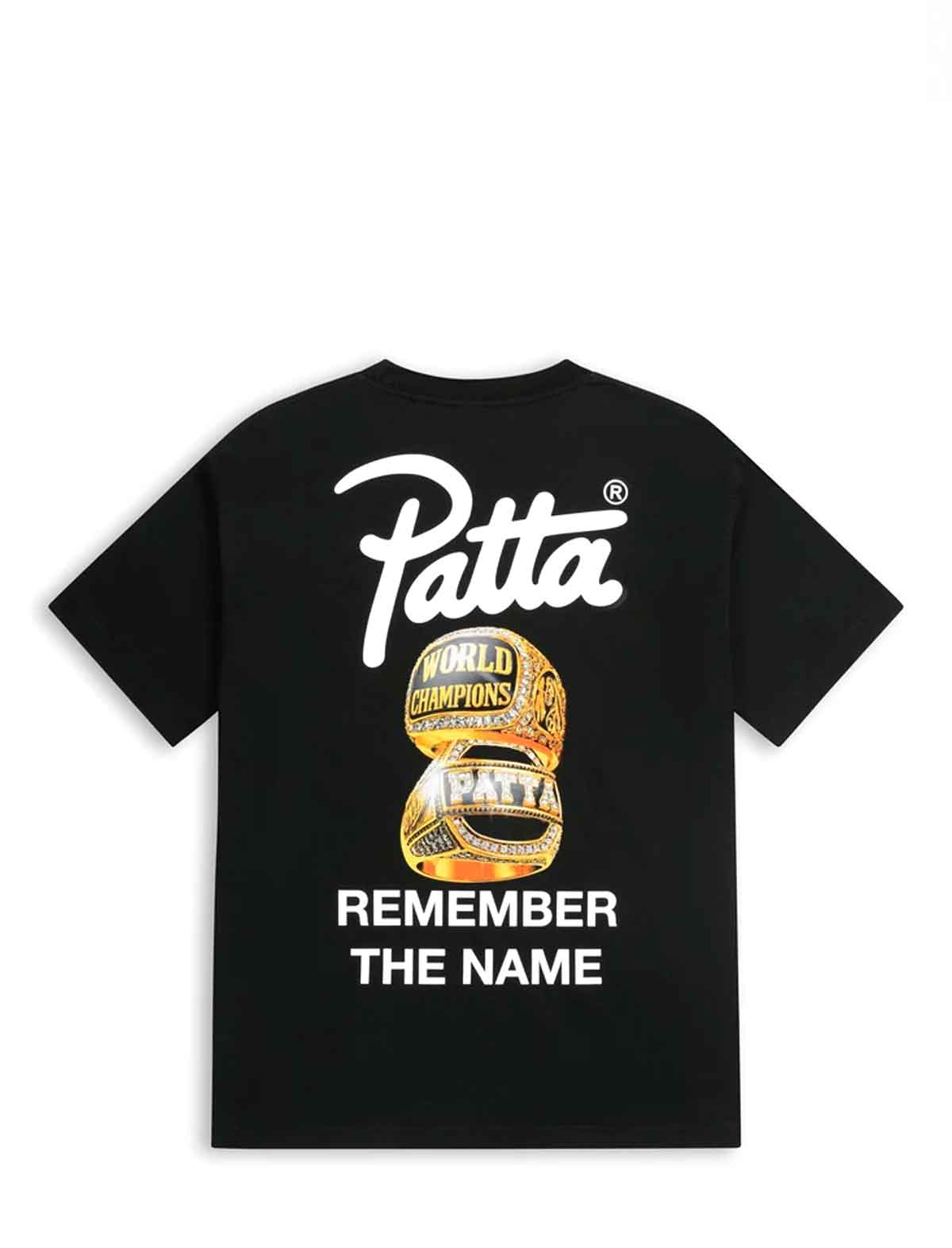 Patta Championship T-Shirt in Black, available in store at Patina Leicester