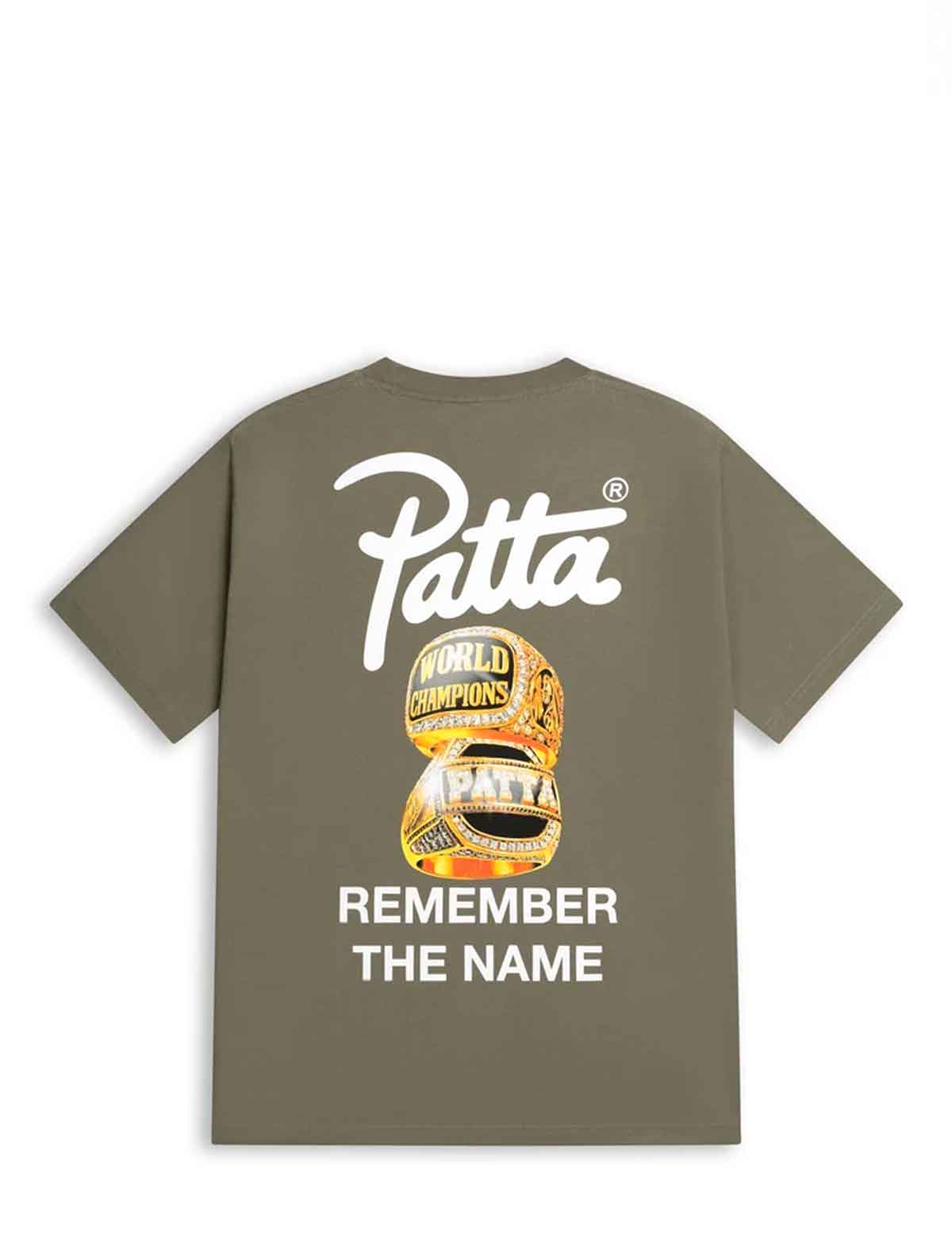 Patta Championship T-Shirt Dusty Olive, Remember The Name artwork
