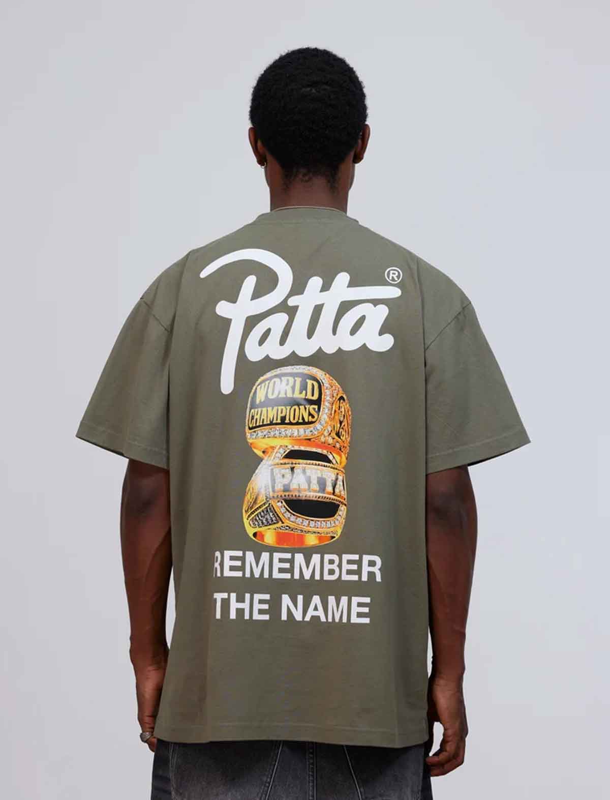 Patta Championship T-Shirt in olive green, 230gsm cotton