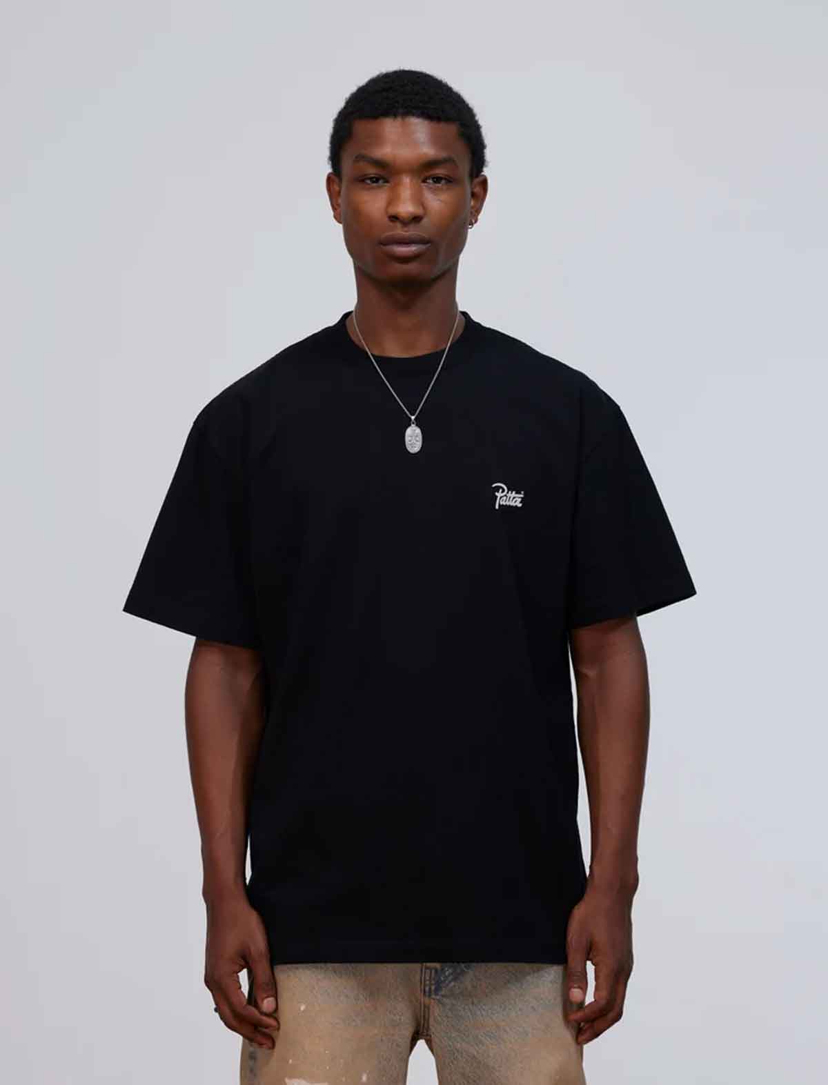 Patta Charm T-Shirt Black, 230gsm cotton, made in Portugal