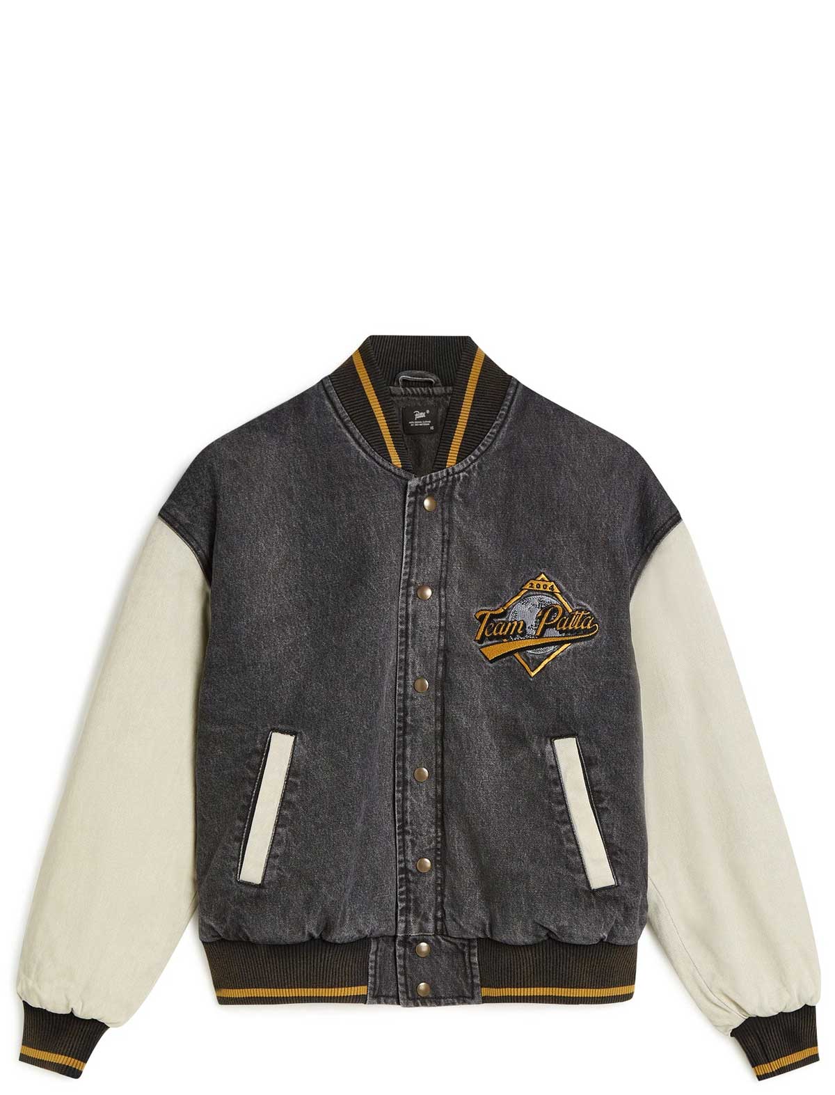 Patta Homerun Denim Varsity Jacket Black Front