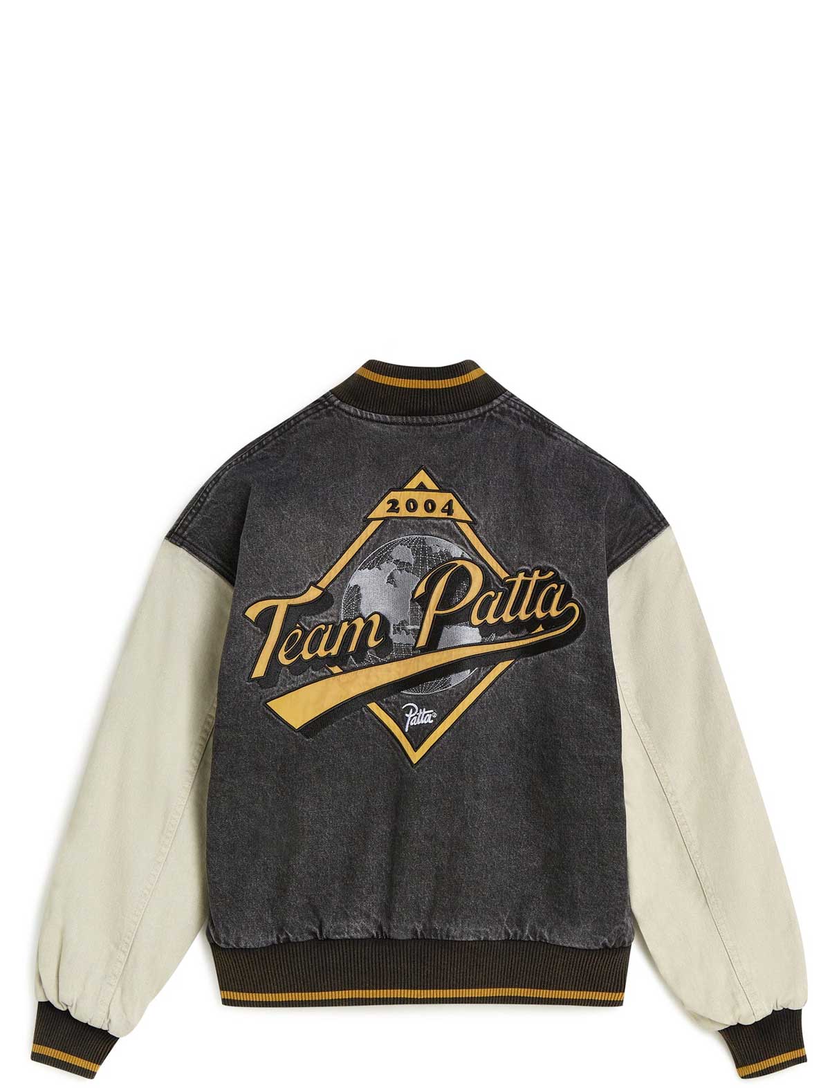 Patta Homerun Denim Varsity Jacket Black Back