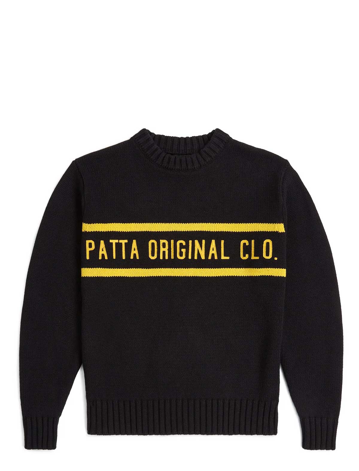 patta original clothing knitted jumper black front