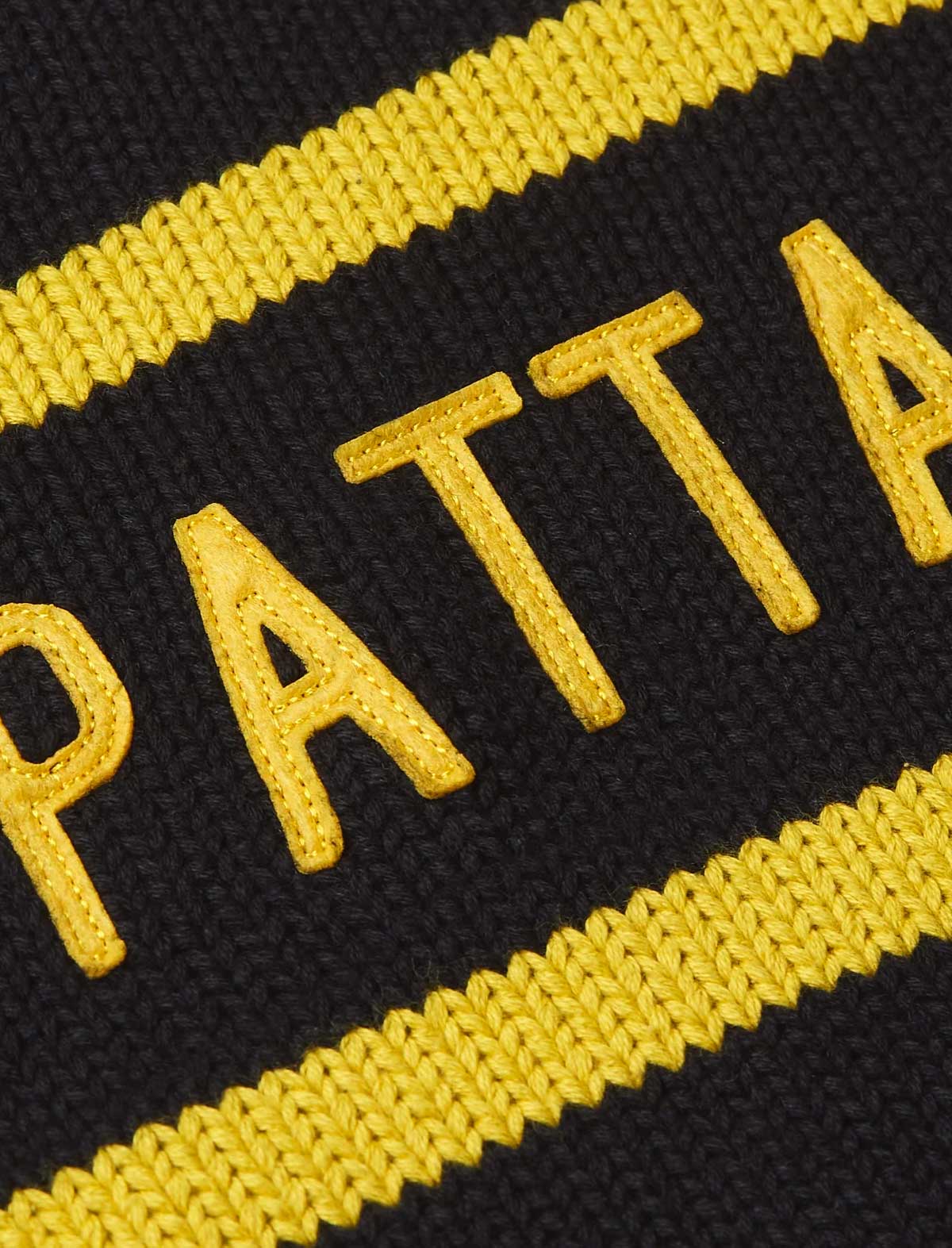 patta original clothing knitted jumper black close up