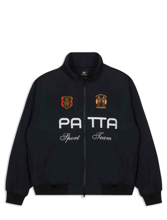 Patta Racing Team Track Jacket in Black, in store at Patina Leicester