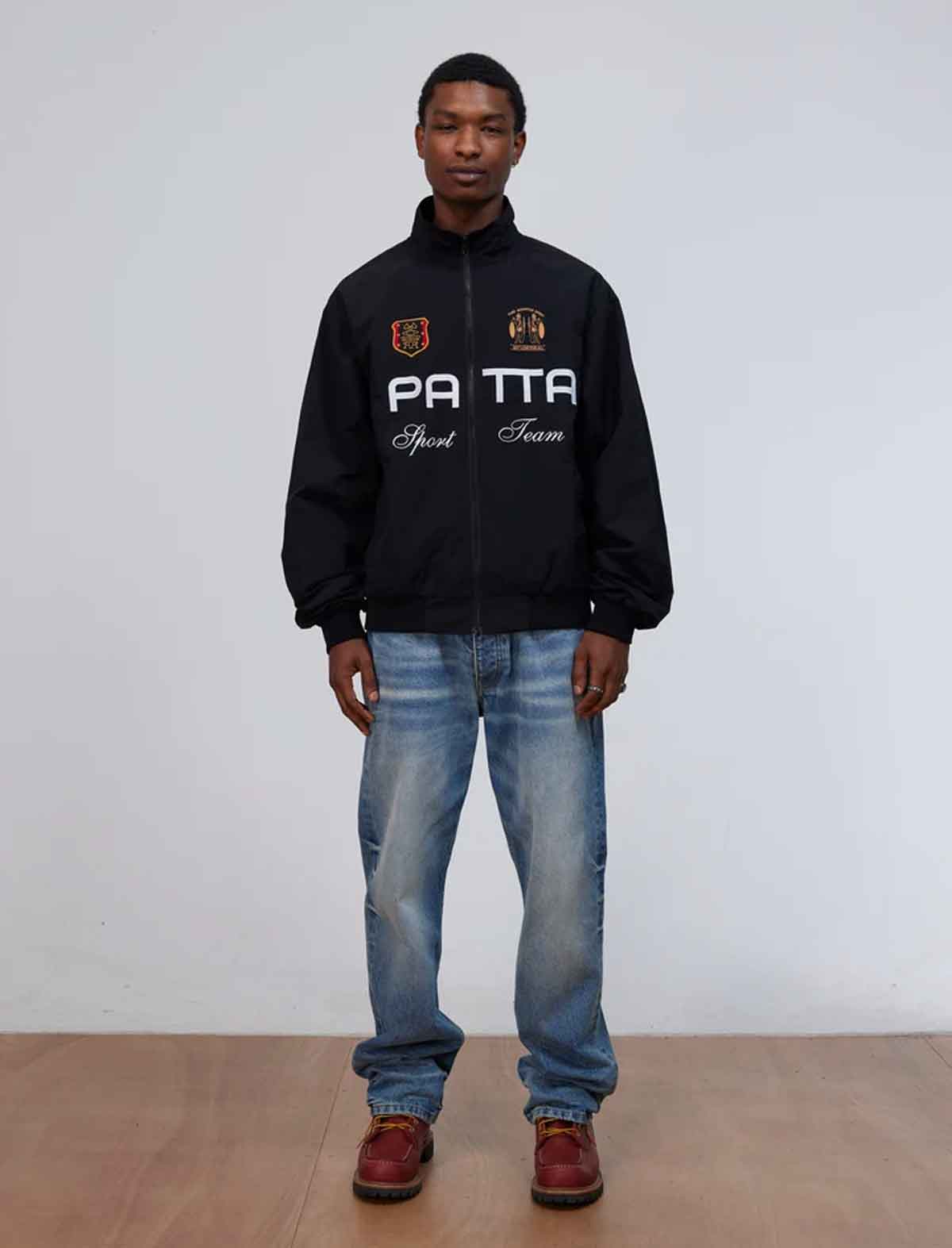 Patta Racing Team jacket embroidery detail