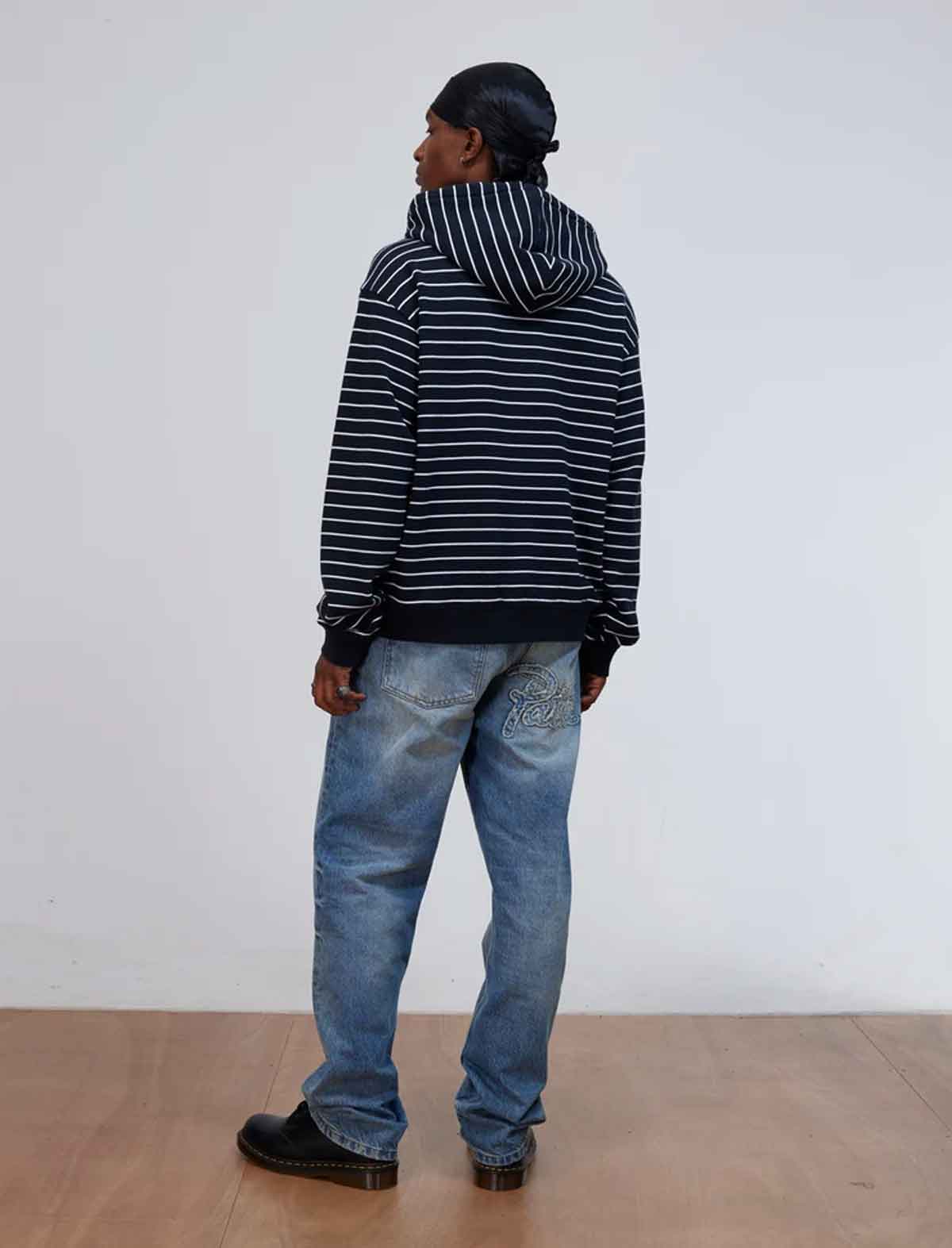 Patta zip hoodie hood and drawcord detail