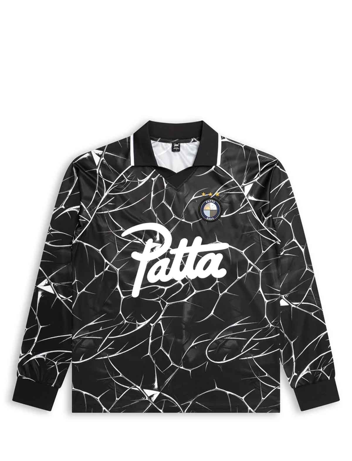 Patta Thorns Longsleeve Football Jersey in Moonless Night, in store at Patina Leicester
