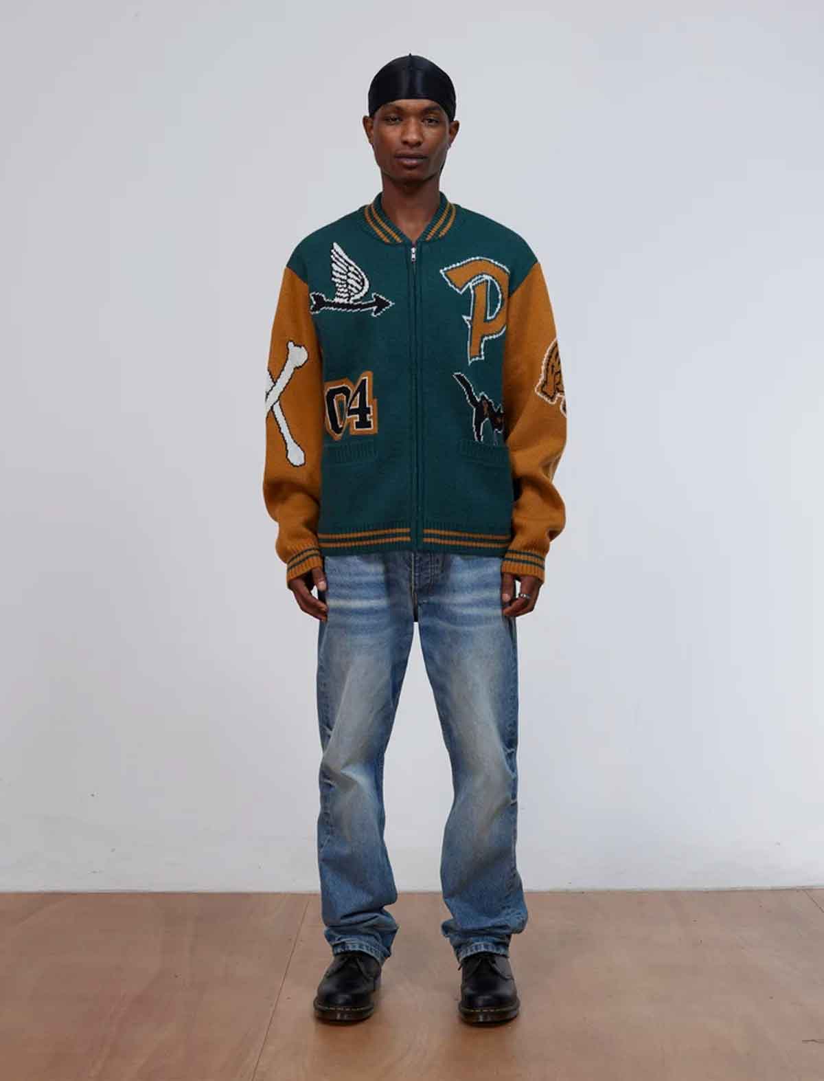 Patta green knitted cardigan, Patta stockist Leicester