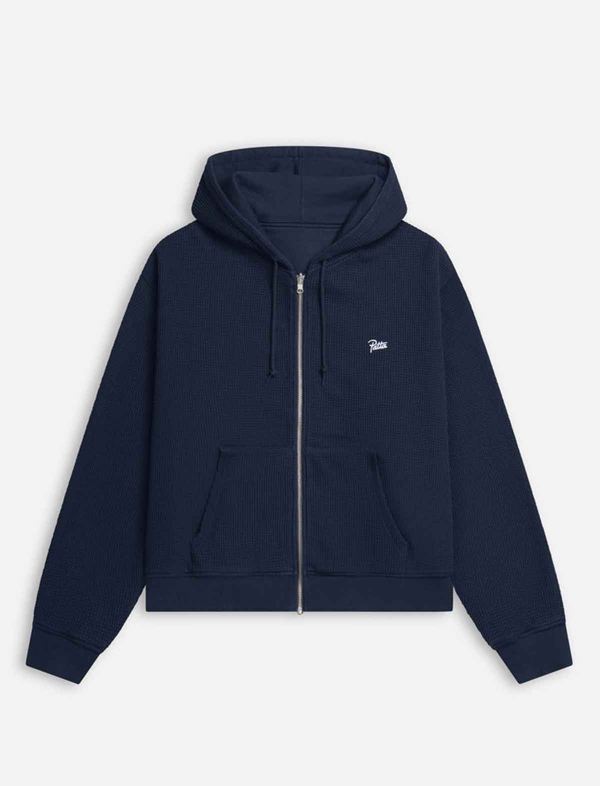 Patta Waffle Reversible Zip Hooded Sweater view 13