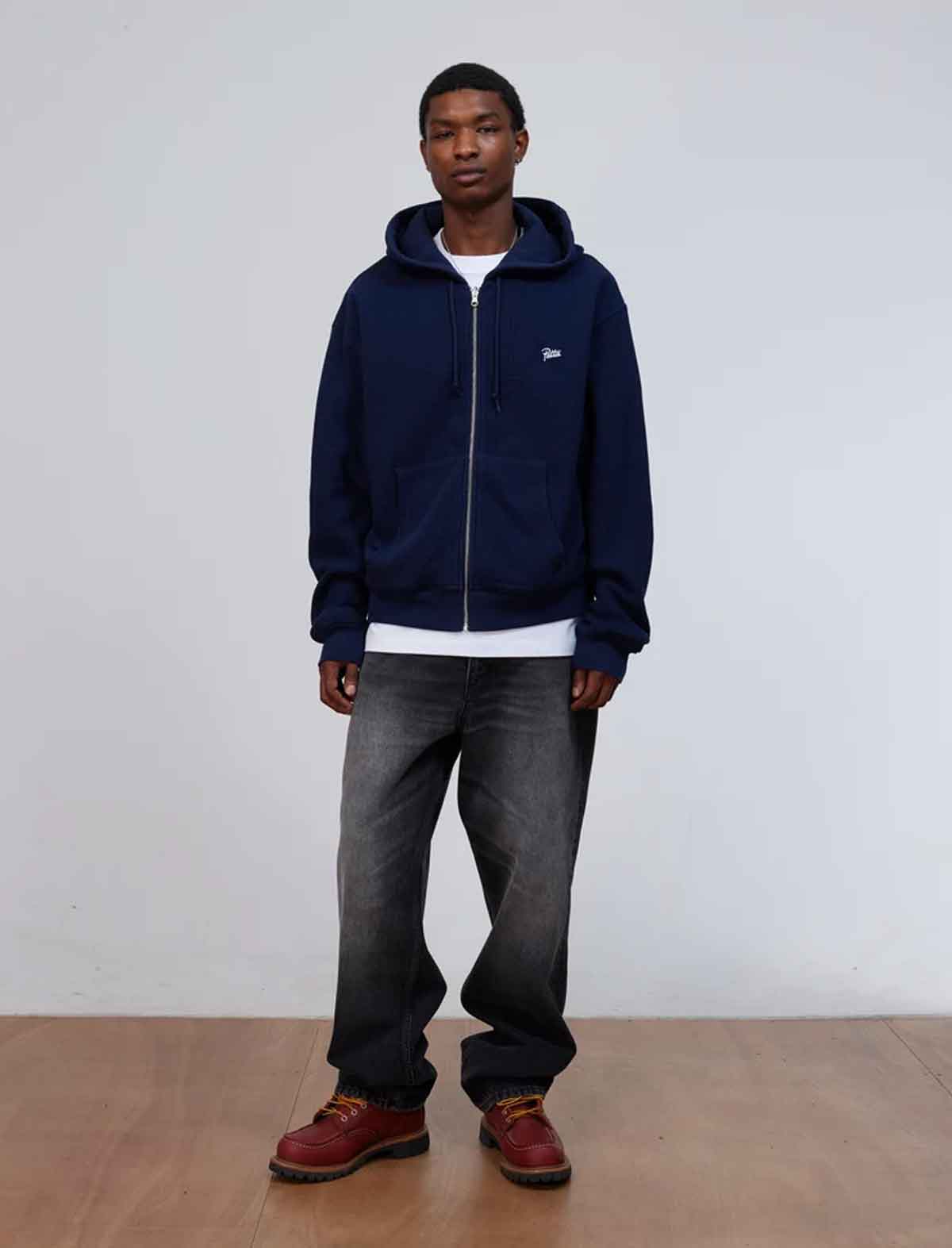Patta Waffle Reversible Zip Hooded Sweater view 6