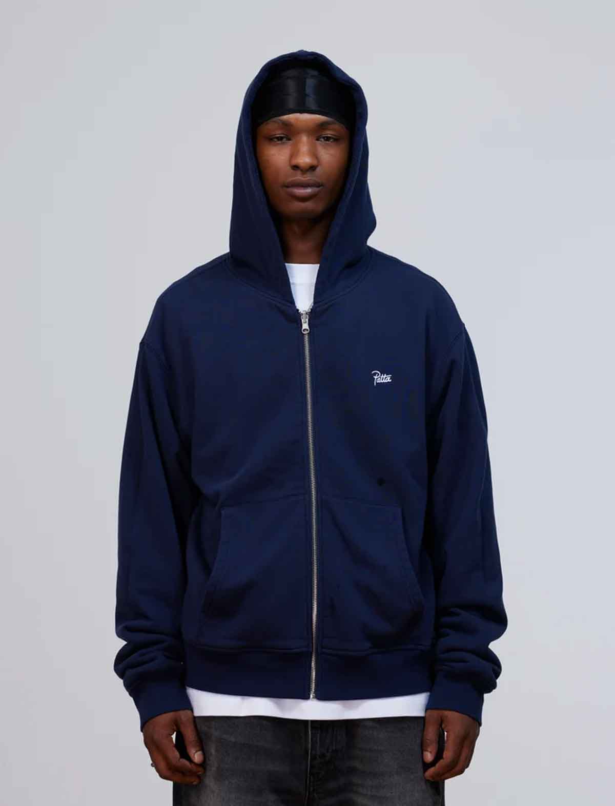 Patta Waffle Reversible Zip Hooded Sweater view 7