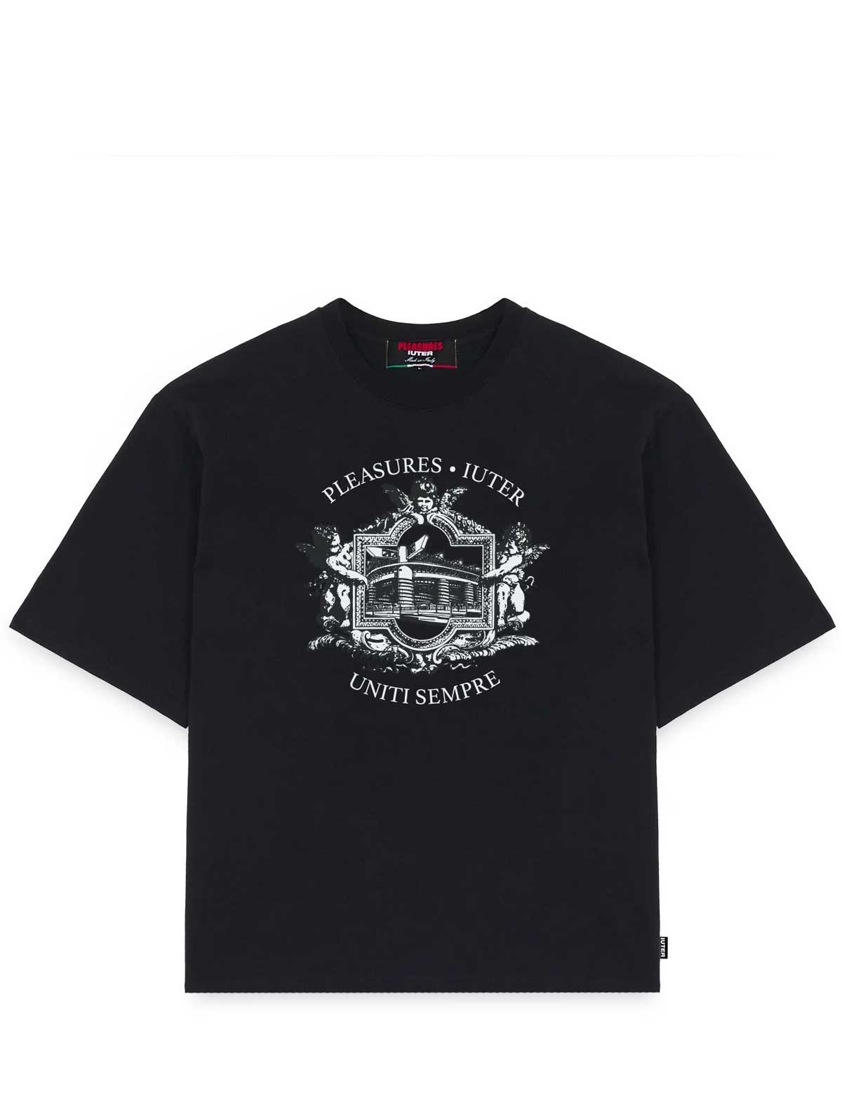 Pleasures x IUTER Alberto T-Shirt Black Front