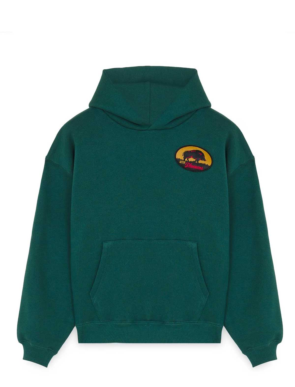 Pleasures x IUTER Vincenzo Hoodie Green Front